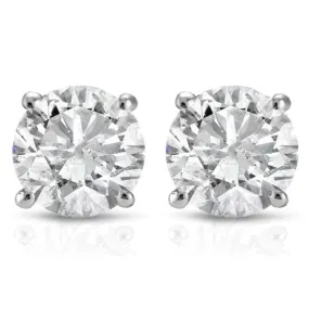 1 1/2ct Diamond Studs 14K White Gold