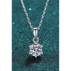 1 Carat Moissanite 925 Sterling Silver Necklace