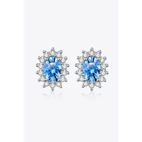 1 Carat Moissanite 925 Sterling Silver Stud Earrings