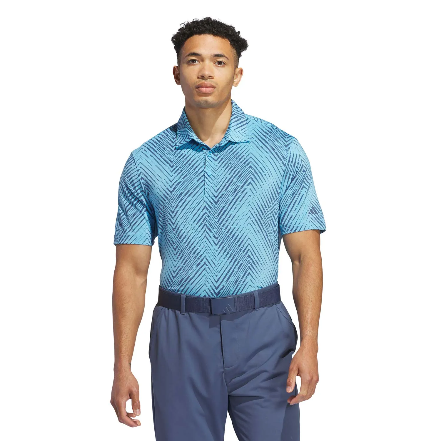 adidas Golf Ultimate365 All Over Print Polo - Semi Blue Burst