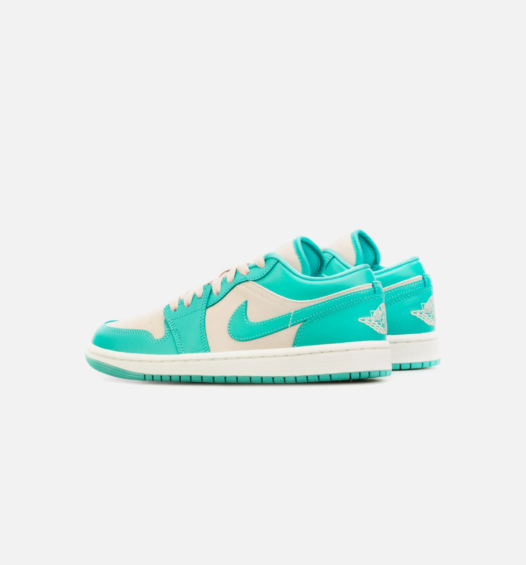 Air Jordan 1 Low Womens Lifestyle Shoe - Teal Blue/ Beige