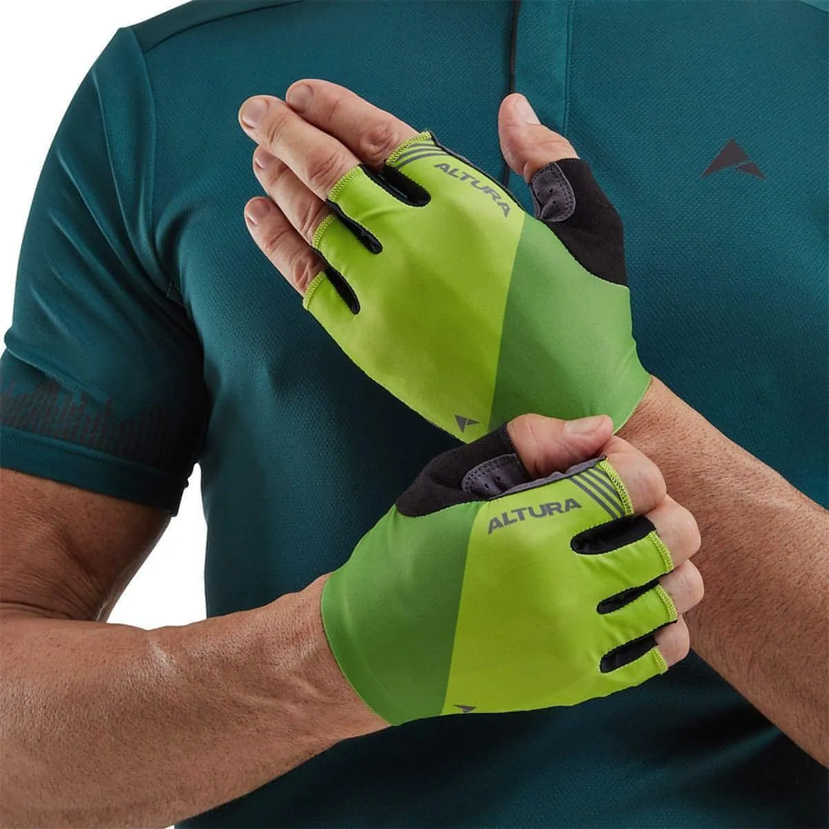 Altura Airstream Fingerless Cycling Gloves - Lime