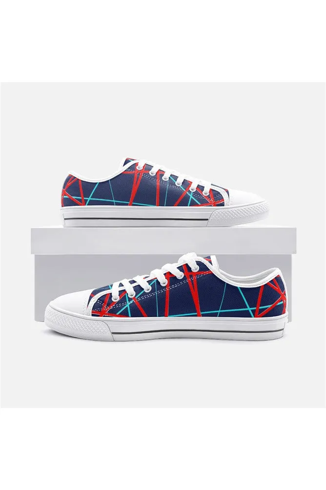 Anaglyph Light Show Unisex Low Top Canvas Shoes