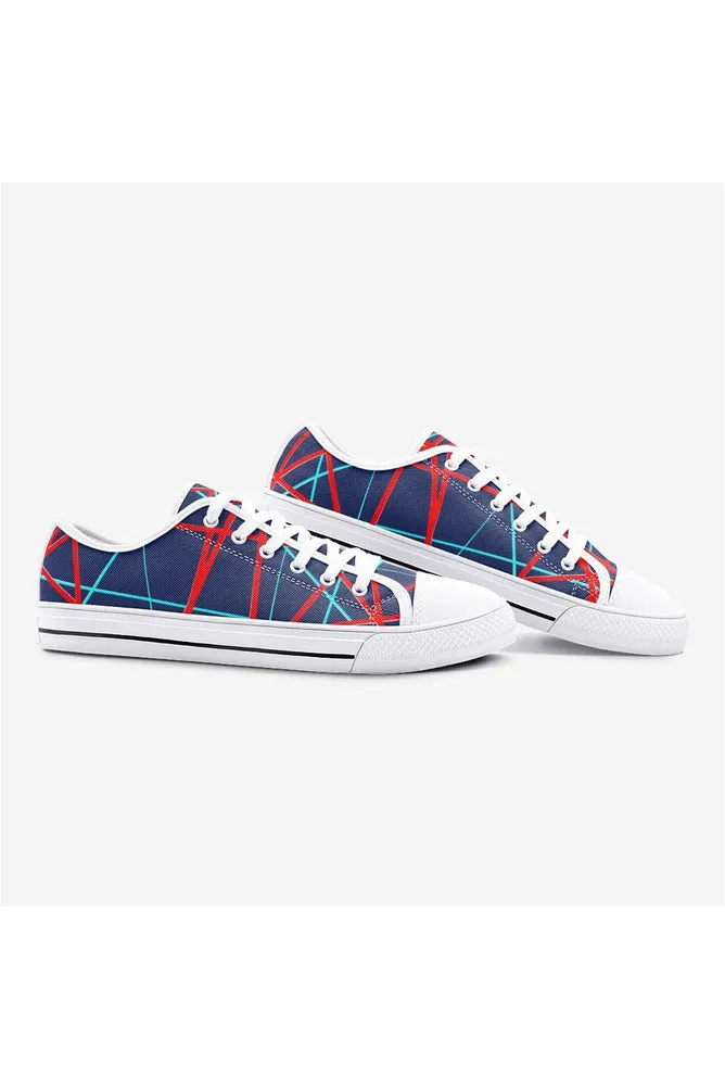 Anaglyph Light Show Unisex Low Top Canvas Shoes