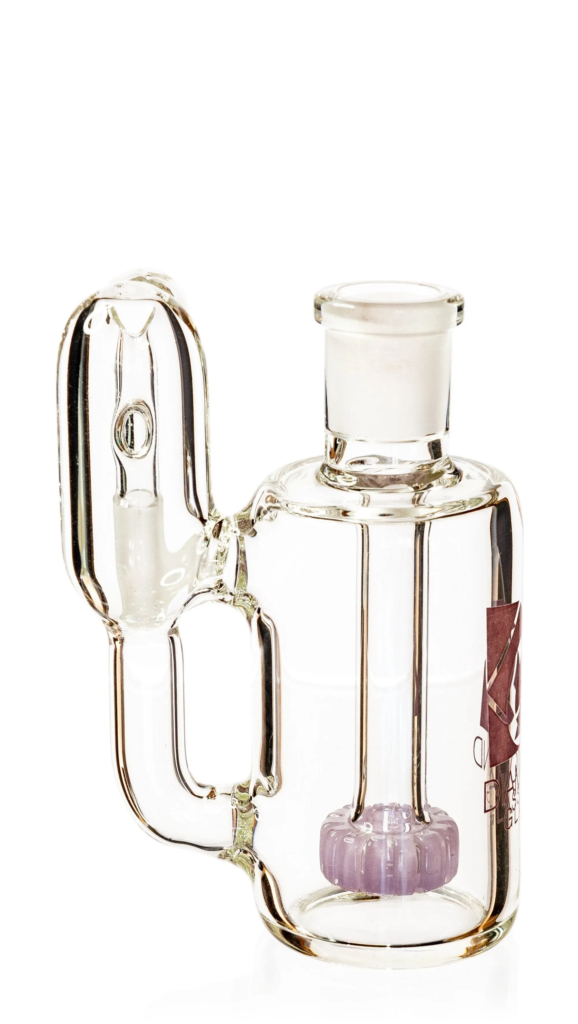 Ash Catcher w/ 14mm Joint, 90 Angle, Showerhead   Recycler Perc, by Diamond Glass