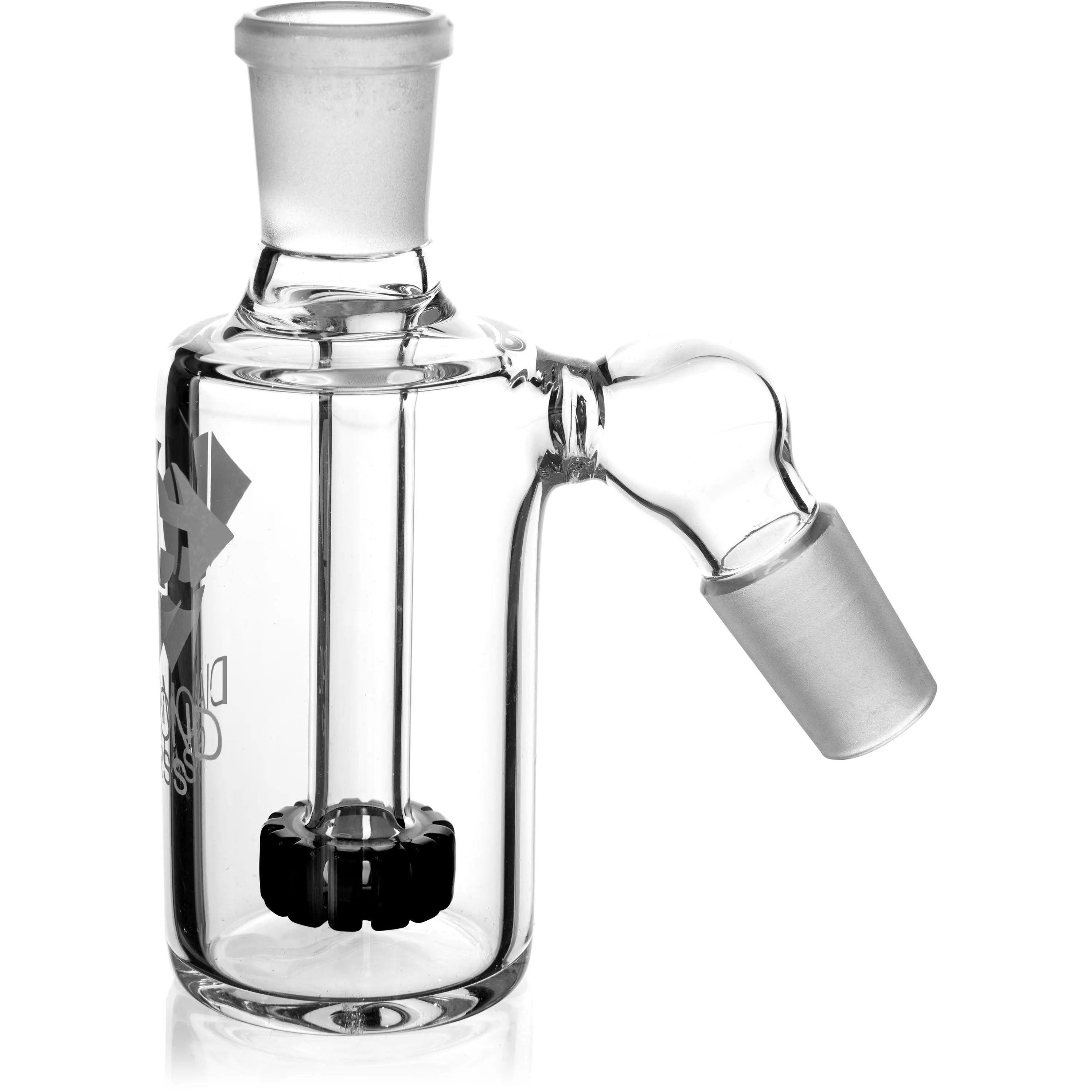 Ash Catcher w/ 18mm Joint, 45 Angle, Showerhead Perc, by Diamond Glass