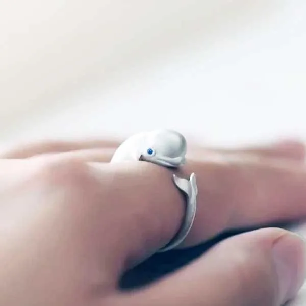 Baby Beluga Whale Ring