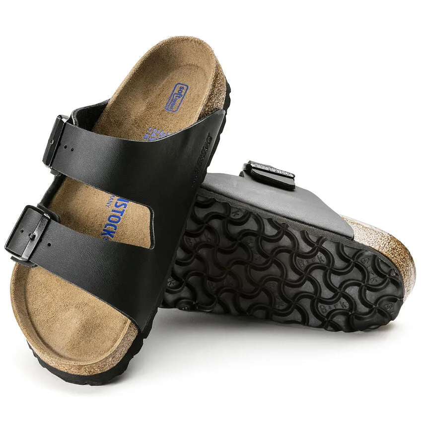 Birkenstock UNISEX Arizona Soft Footbed Birko-Flor (Black - Narrow Fit)