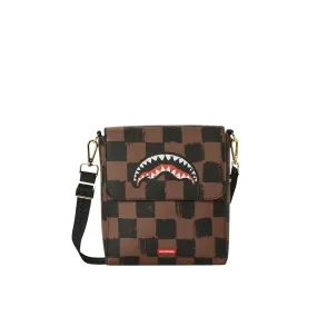 Borsello Unisex Sprayground Sharks In Paris Painted Messenger Marrone Multicolor