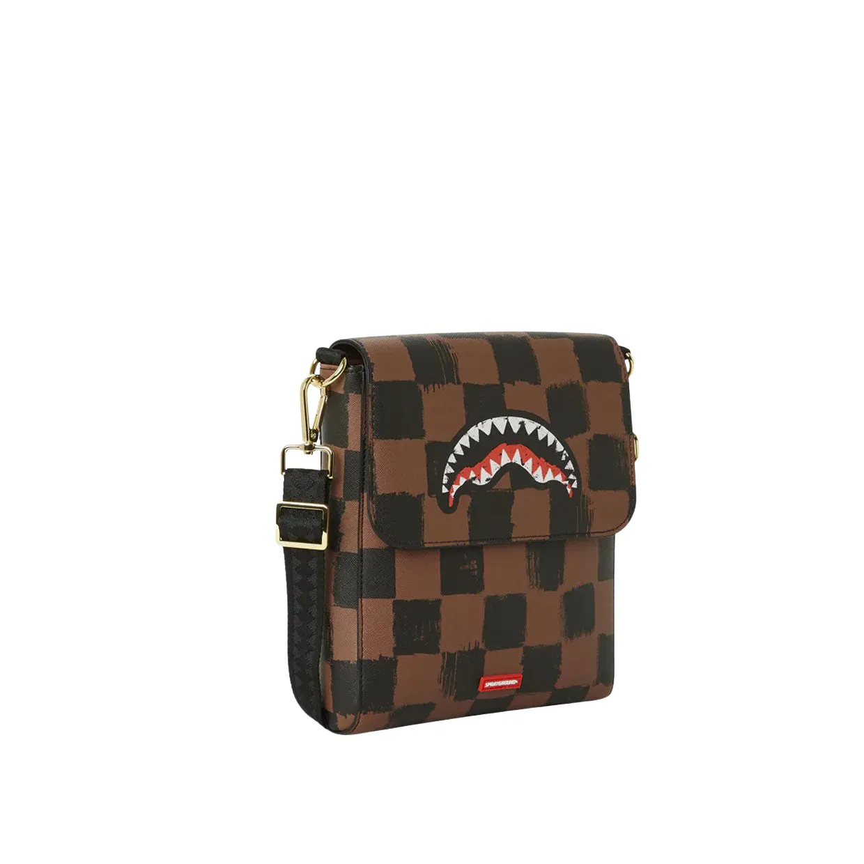 Borsello Unisex Sprayground Sharks In Paris Painted Messenger Marrone Multicolor