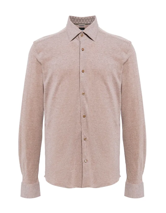 BOSS mélange-effect cotton shirt