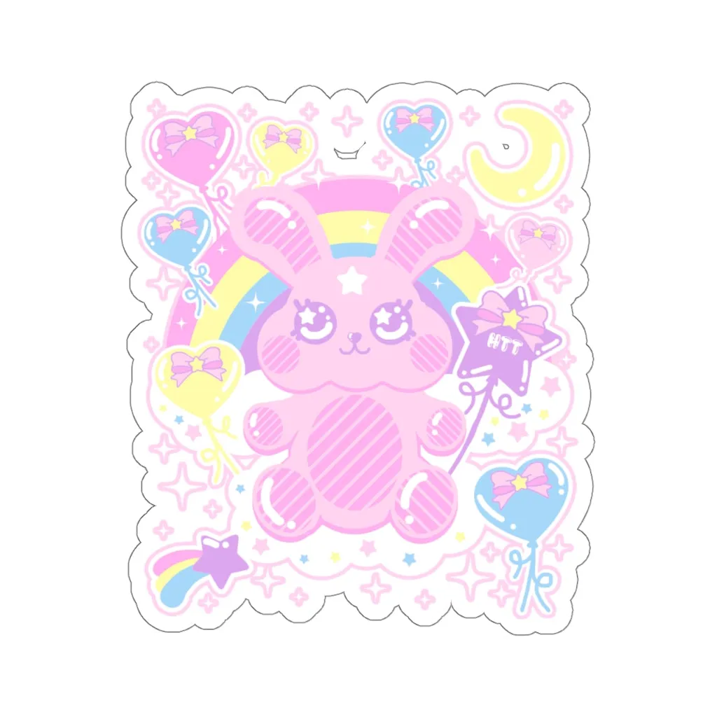 Bubblegum Bunny Kiss-Cut Sticker