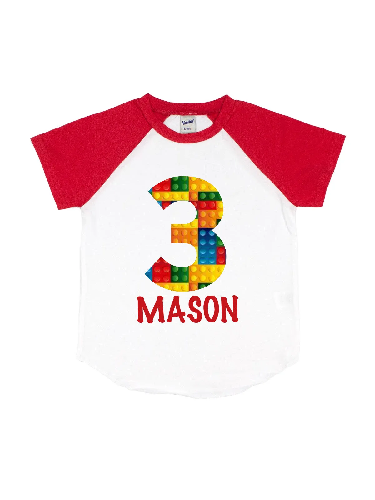 Building Blocks Birthday Raglan Shirt - Personalized