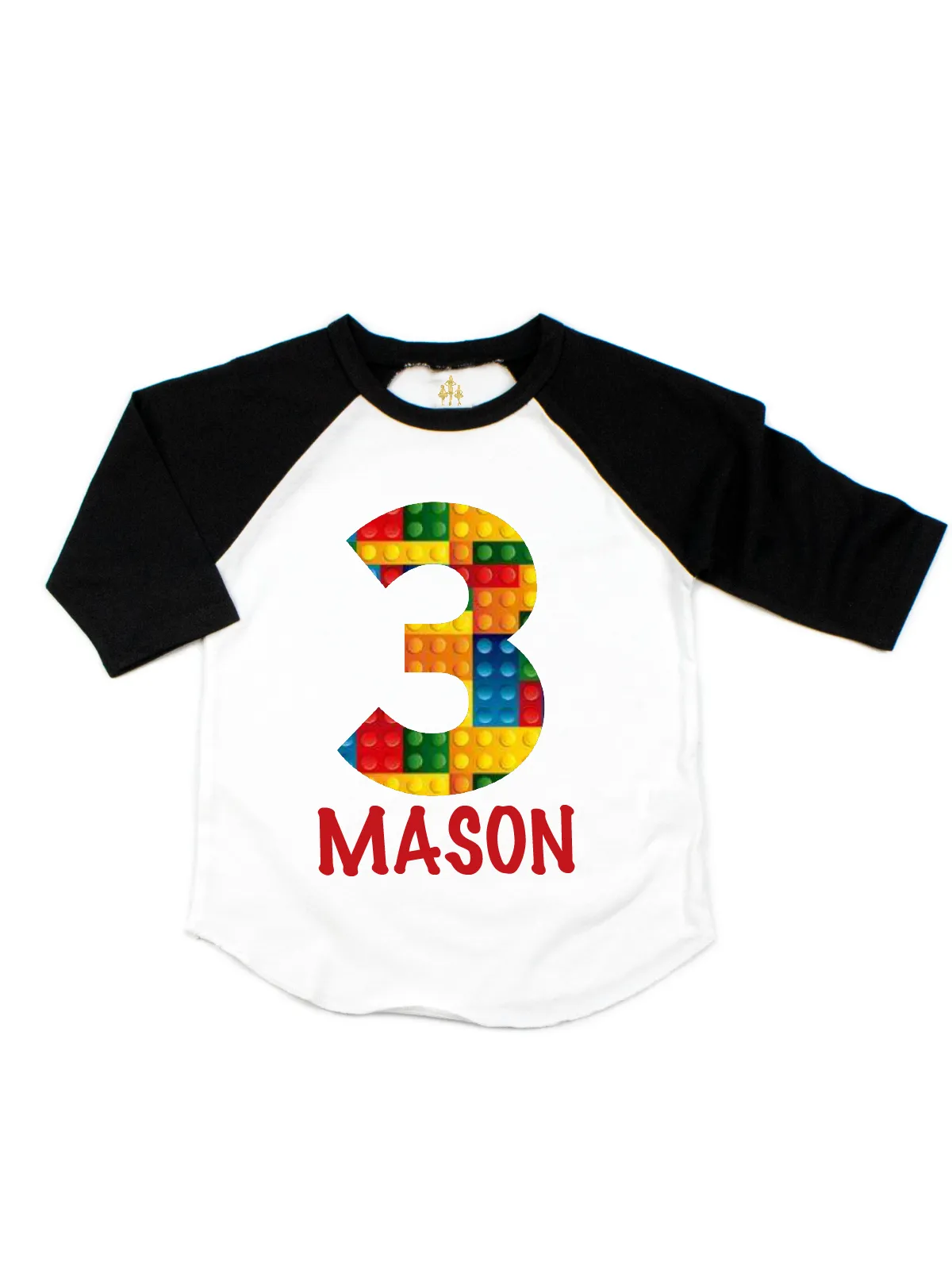 Building Blocks Birthday Raglan Shirt - Personalized