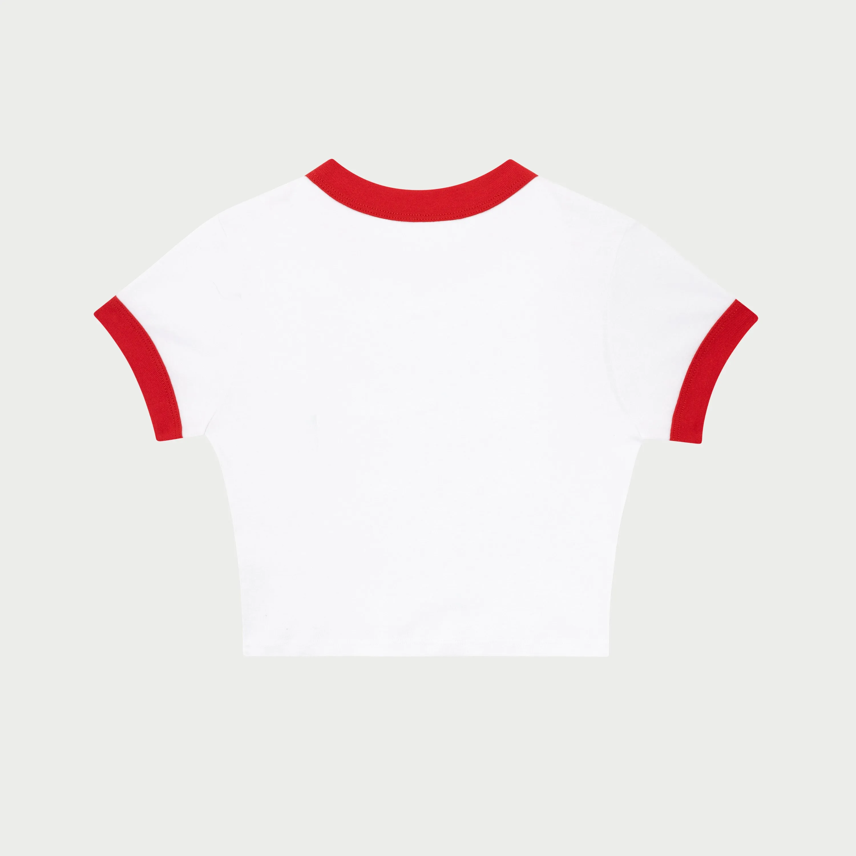 Camp Ringer Baby Tee (White/Red)