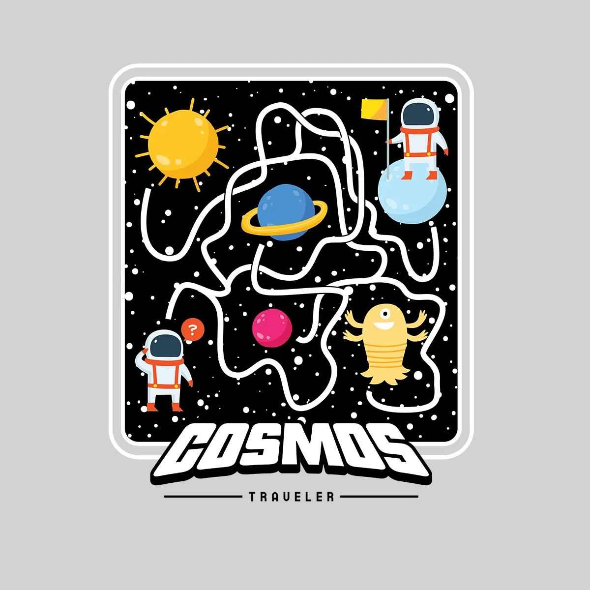 Cosmos Traveler Retro 8Bit Game Space shooter Unisex Tank Top