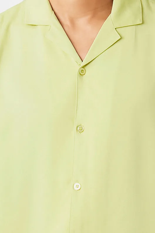 Cuban Collar Short-Sleeve Shirt