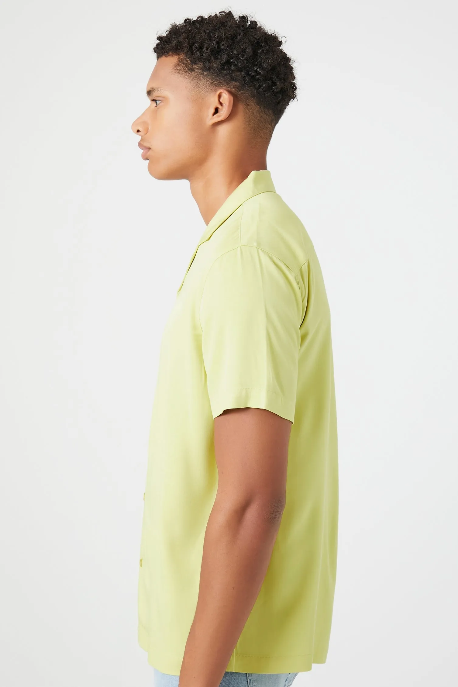 Cuban Collar Short-Sleeve Shirt