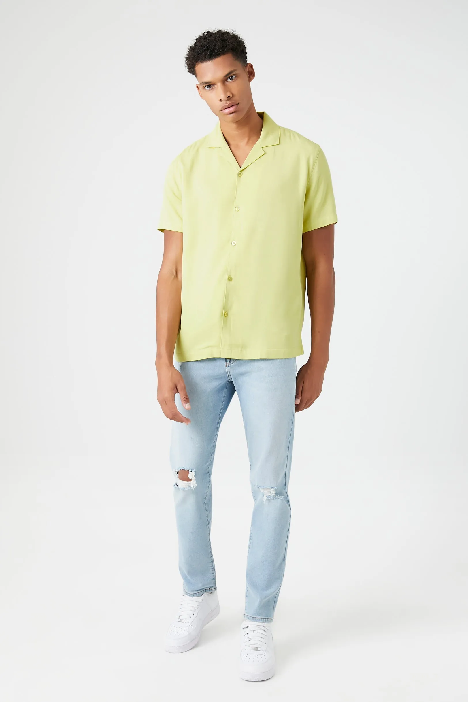 Cuban Collar Short-Sleeve Shirt