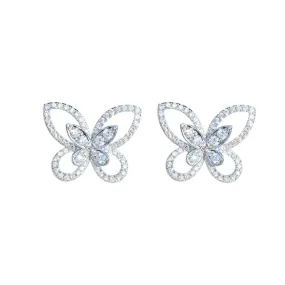 Cutout Butterfly Mini Diamond Earring [pre order] - SE001