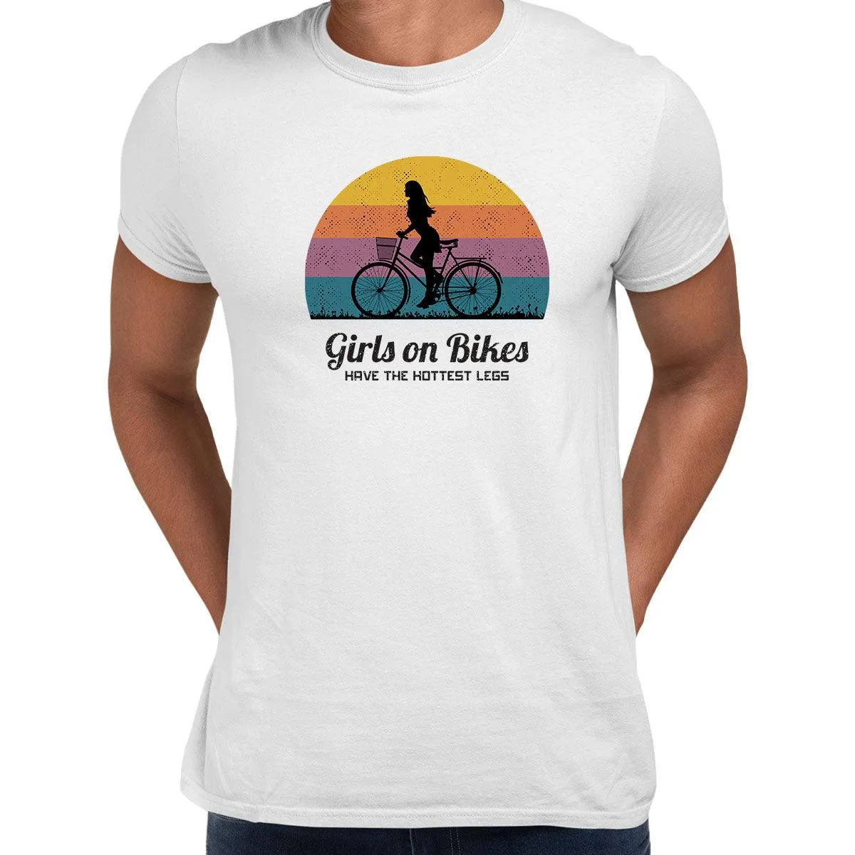 Cycling T-Shirt Girls on Bikes Hottest legs Bicycle Racer Road Adult Unisex T-Shirt