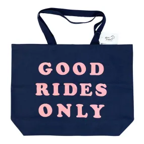 Dapplebay 'Good Rides Only' Tote in Navy/Hot Pink - One Size