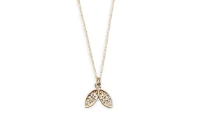 diamond doublet leaf charm