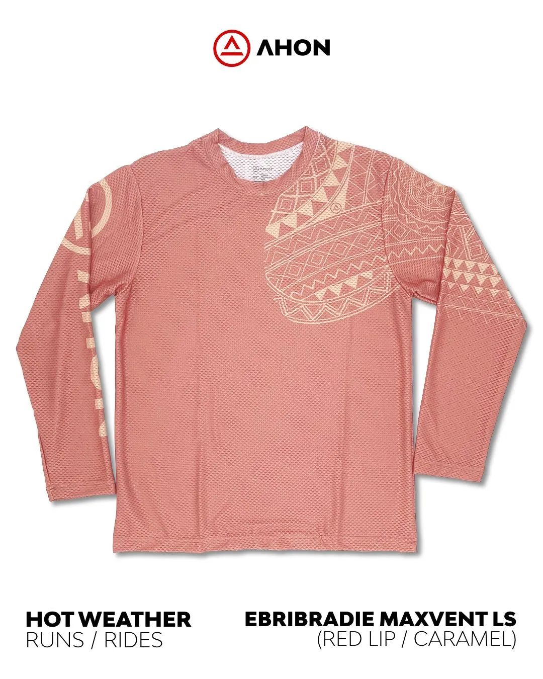 EbriBradie Maxvent LS Shirt (red lip / caramel) - dri fit mesh