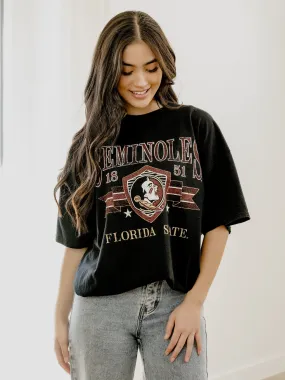 FSU Seminoles Pep Rally Black Thrifted Tee