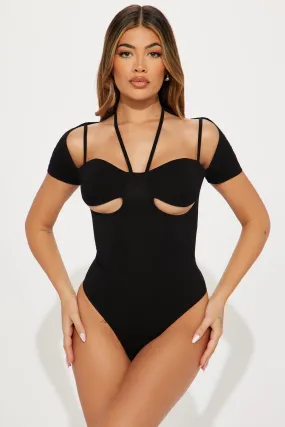 Giulia Cut Out Bodysuit - Black