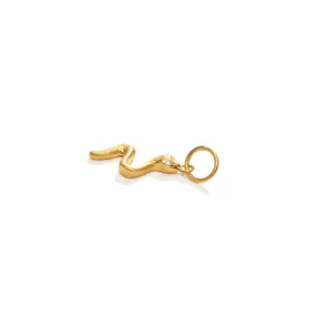 Gold Snake Pendant with Diamond