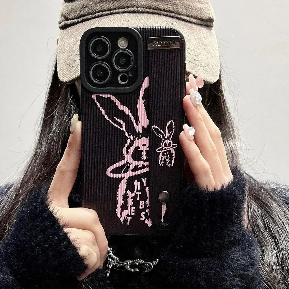 Graffiti Bunny Cute Phone Case For iPhone 15, 14, 11, 12, 13 Pro Max, and XR - WD115 Pattern