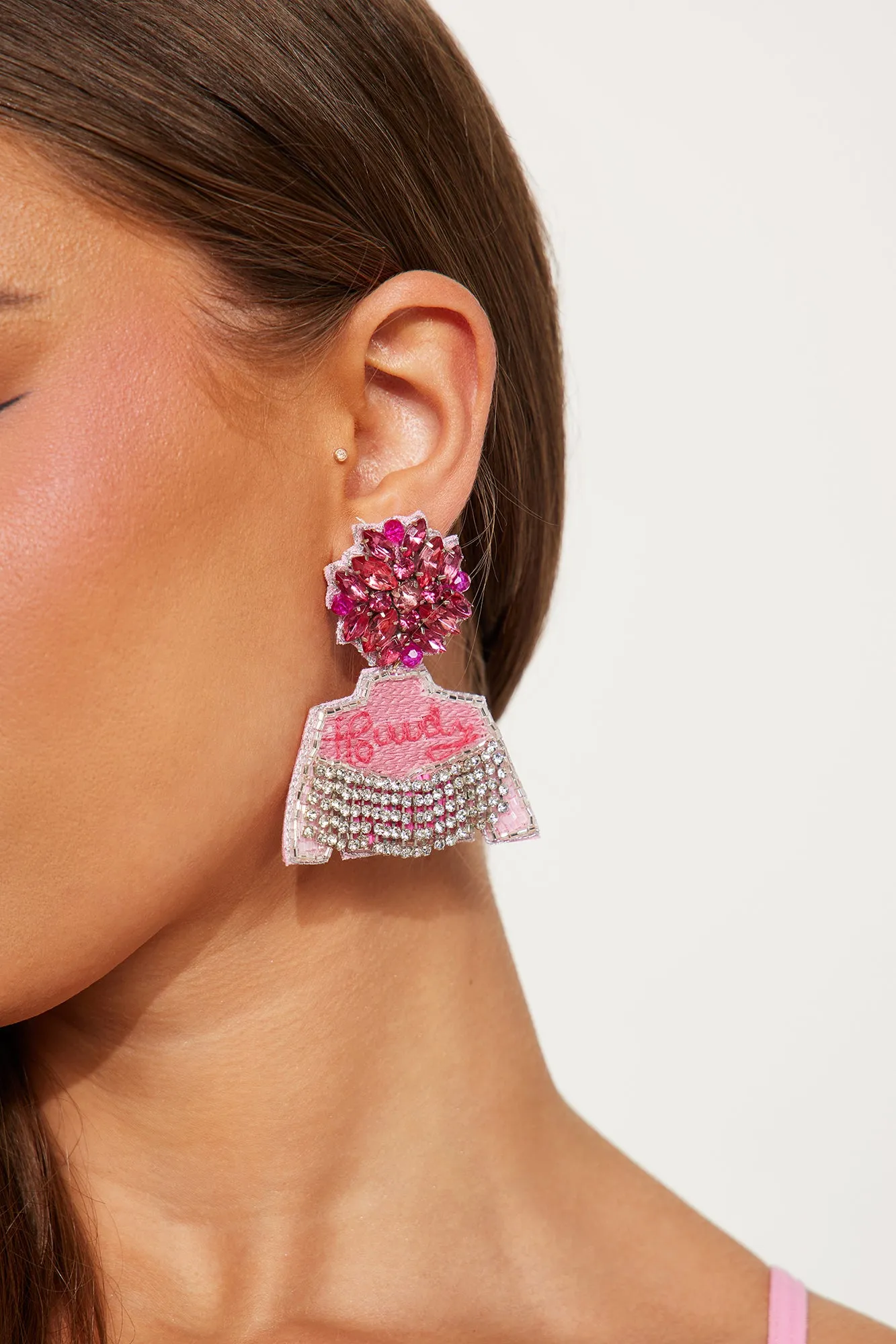 Howdy Partner Earrings - Pink