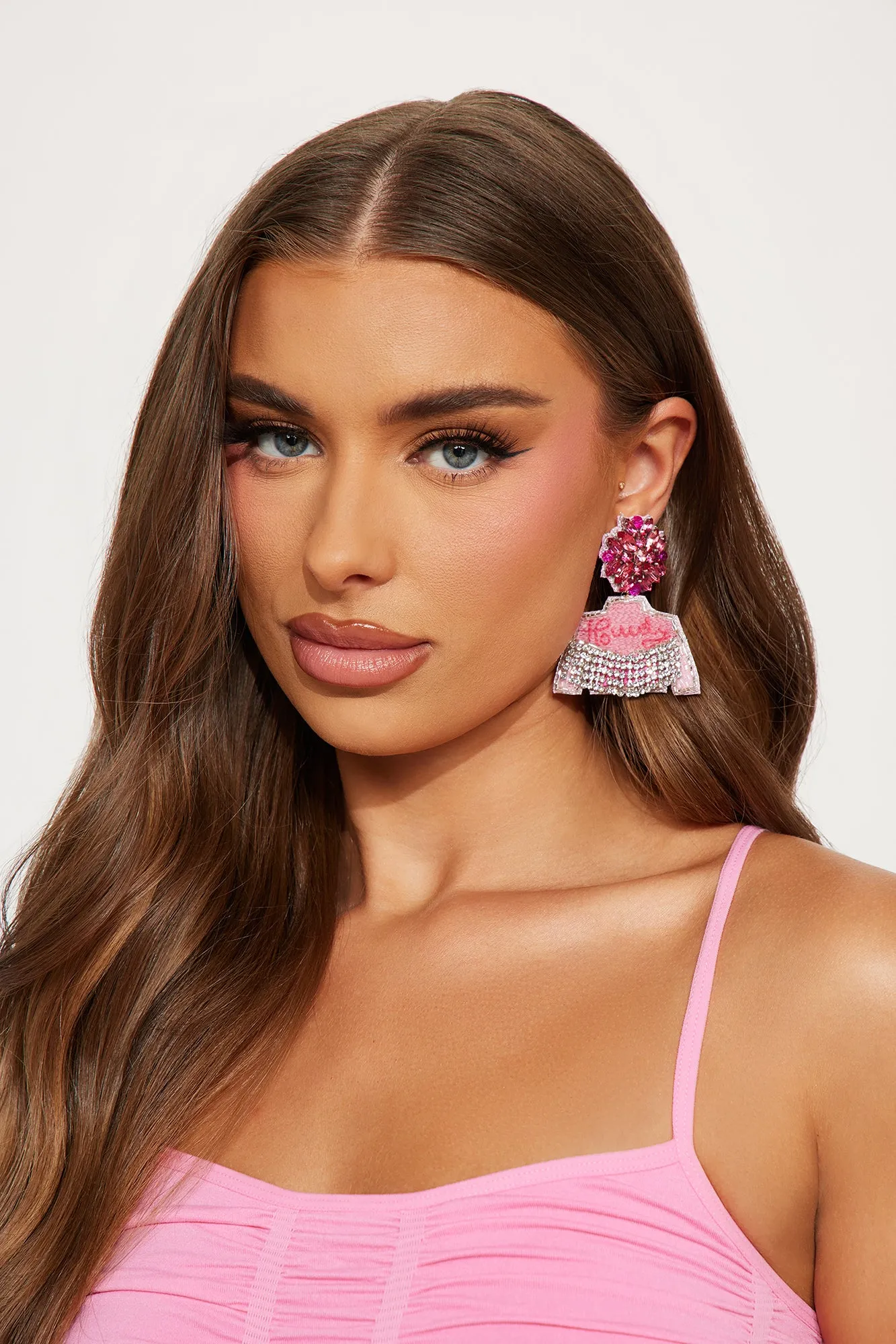 Howdy Partner Earrings - Pink