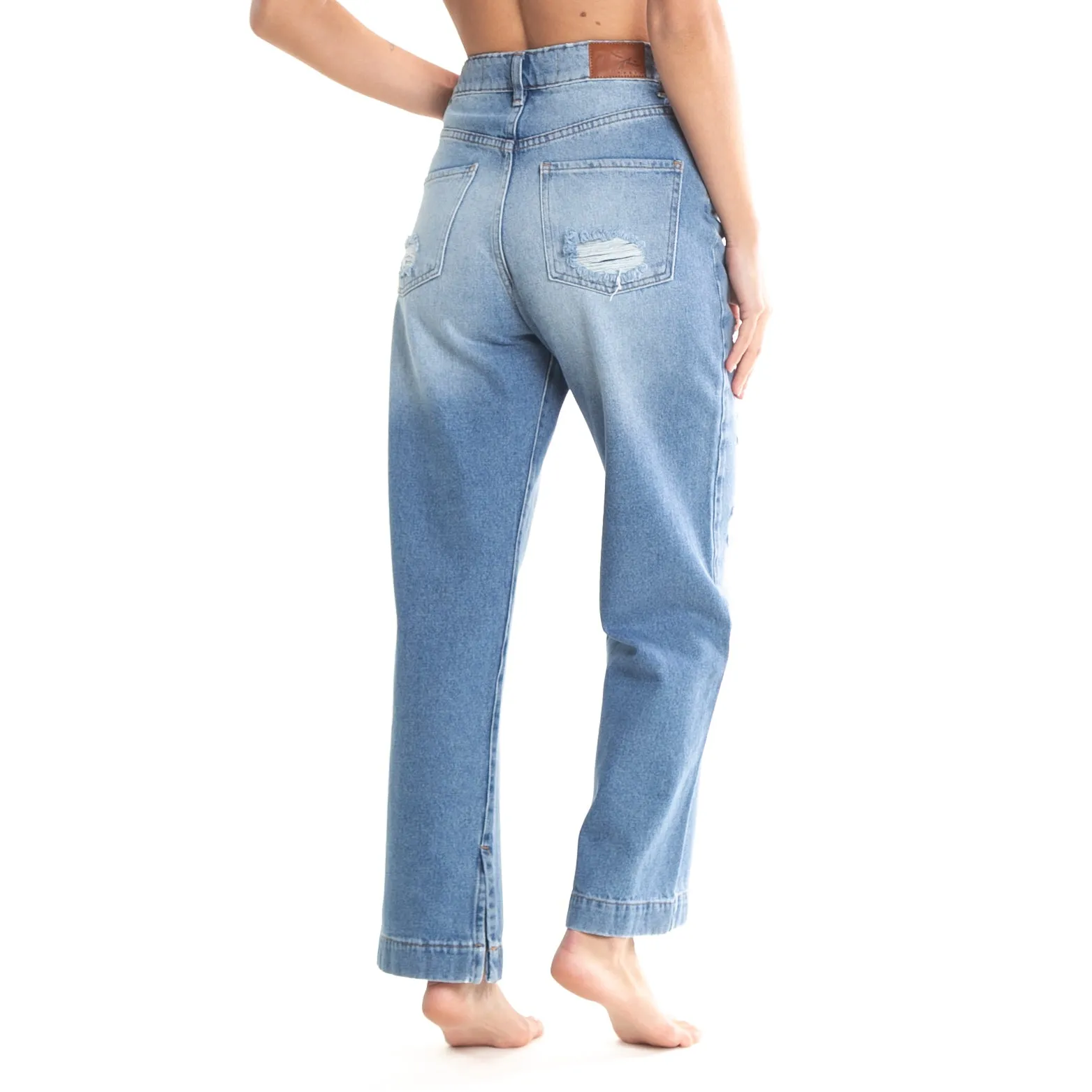 Jean Rusty High Block Baggy Jean Ld Light Blue