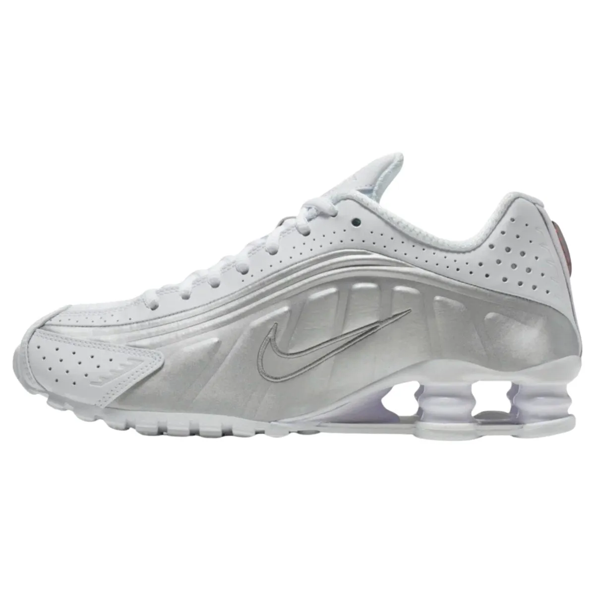 Nike Women's Shox R4 White/Metallic Silver