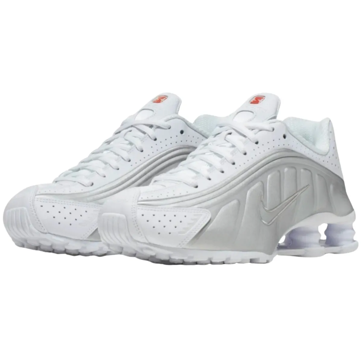 Nike Women's Shox R4 White/Metallic Silver