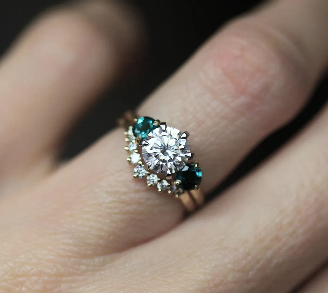 Paloma Moissanite Three Stone Ring