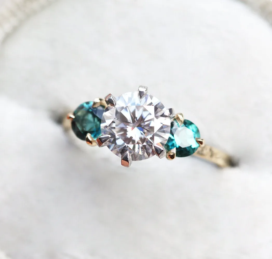 Paloma Moissanite Three Stone Ring