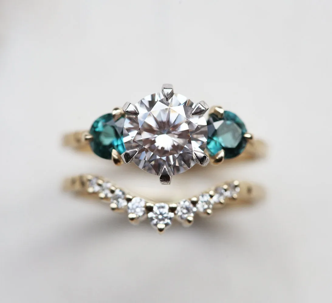 Paloma Moissanite Three Stone Ring