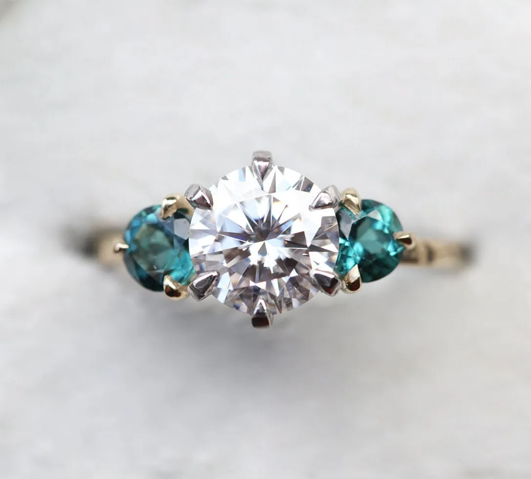 Paloma Moissanite Three Stone Ring