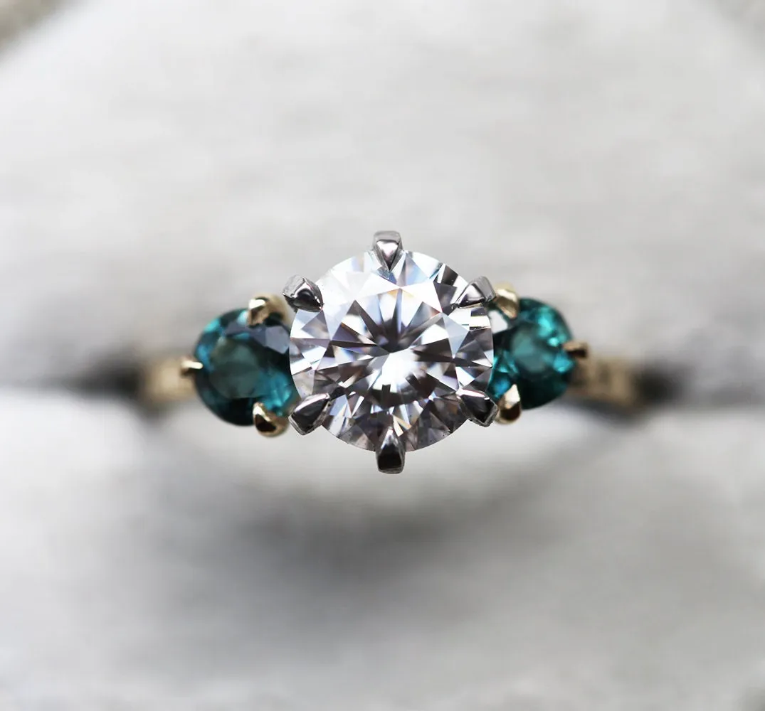 Paloma Moissanite Three Stone Ring