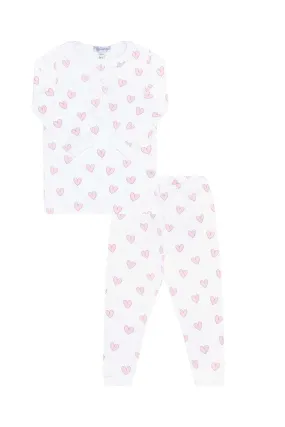 Pink Heart Print Pajama