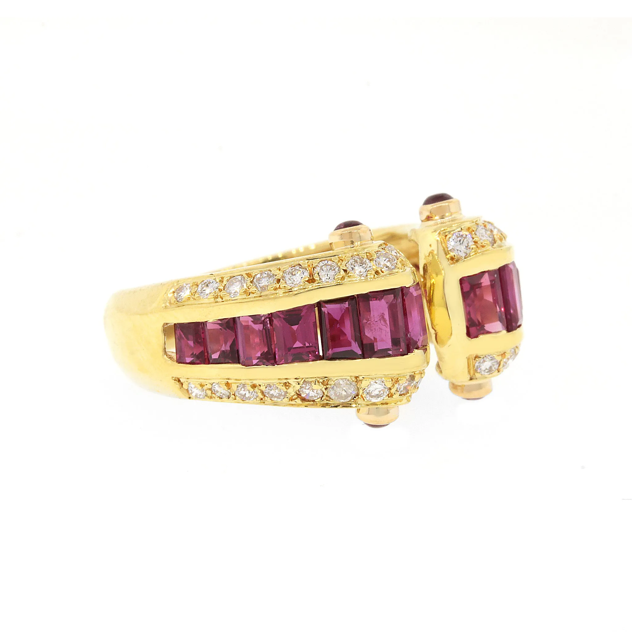 Ruby & Diamond Estate Ring in 18k Gold