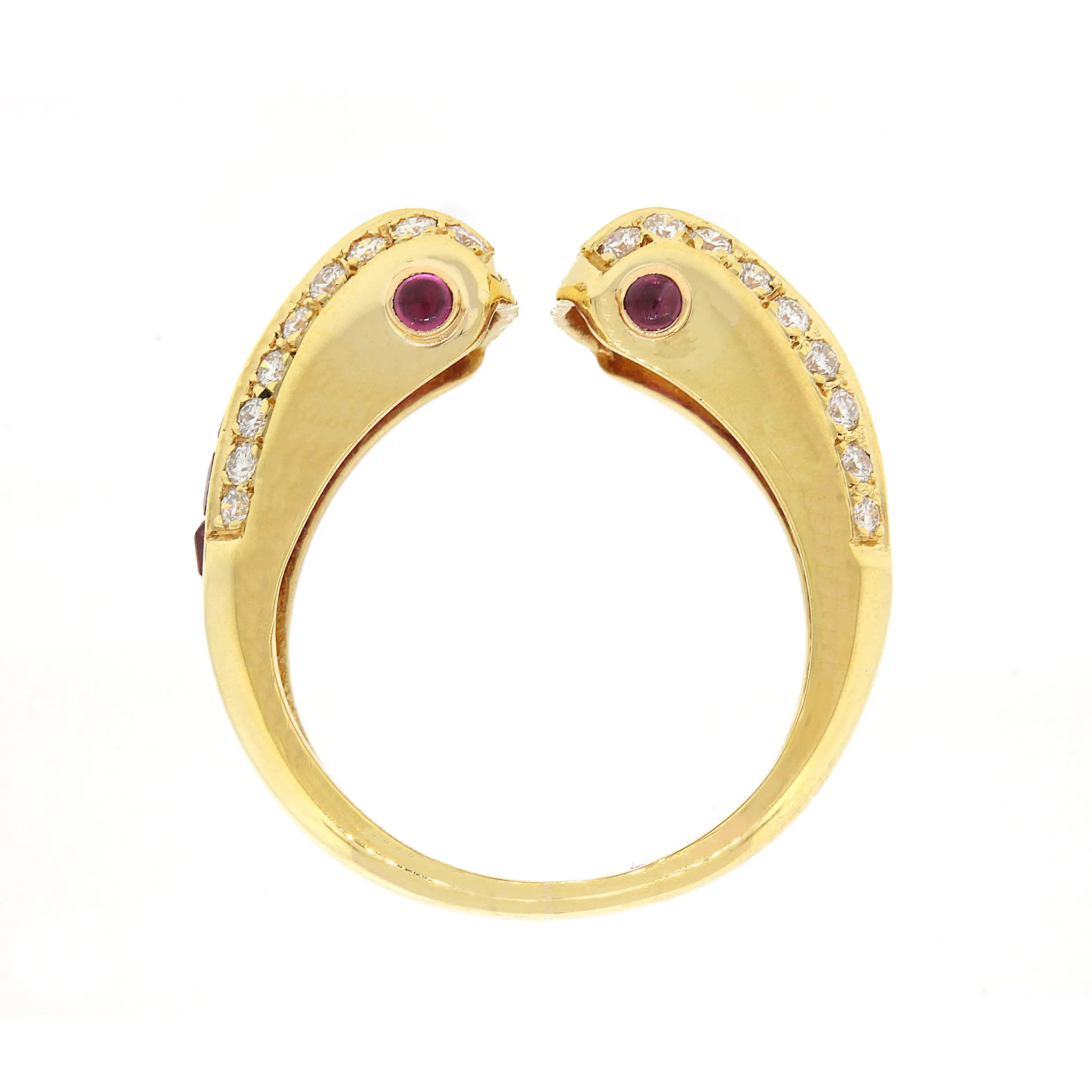 Ruby & Diamond Estate Ring in 18k Gold