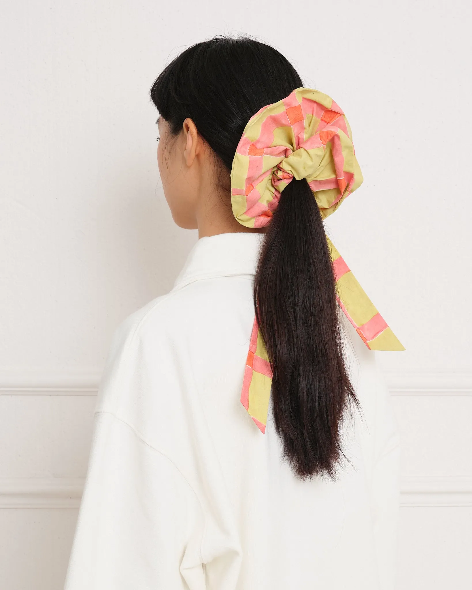 Scrunchie - Lime Gingham