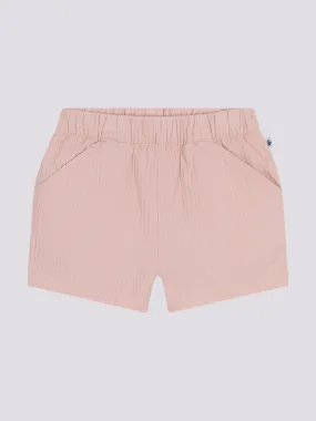 SHORTS ROSA IN TESSUTO OPERATO BEB