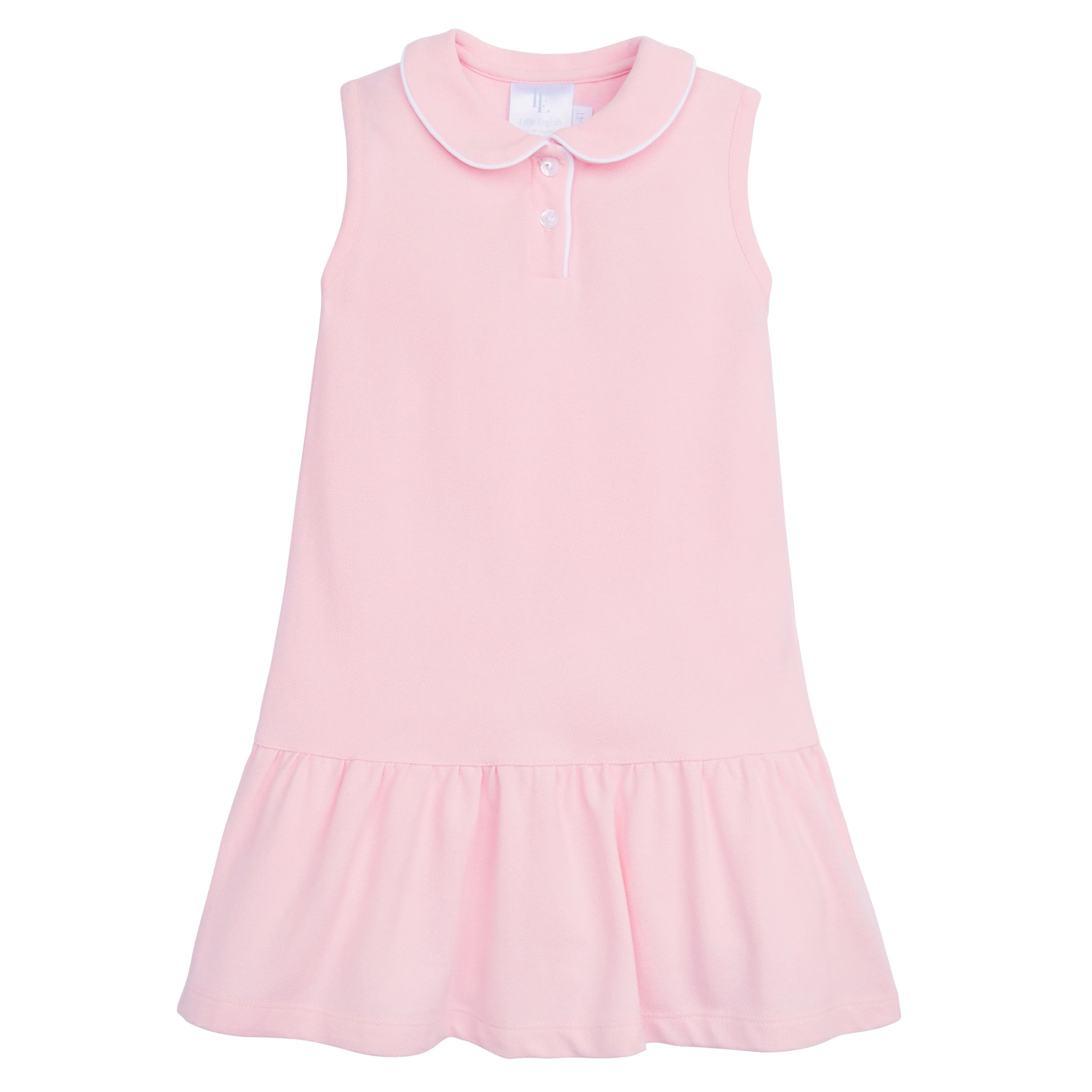 Sleeveless Polo Dress - Light Pink