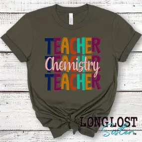 Teacher Stitched Occupation Short Sleeve T-shirt Personlized