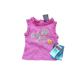 U.S Polo Association Pink Sleeveless Top (3 - 6 months) | Brand New |